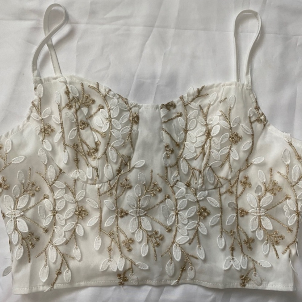 Flower detailed corset